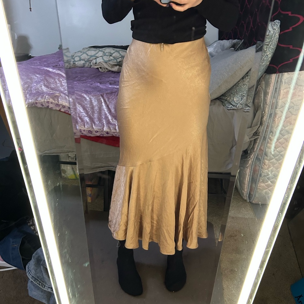 Windsor Asymmetrical Tan Skirt